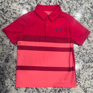 Under Armour Kids' Polo Shirt in Red Colorblock